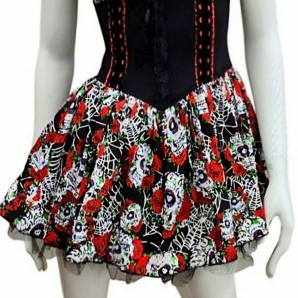 Hot Topic Wholesale Bundle Sugar Skulls Corset Tulle Mini 10 Dresses M NWT - Picture 9 of 12